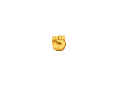Emoji de um punho fechado e levantado